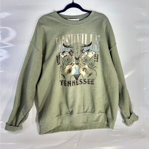 Altar'd State Sage Graphic Crewneck Sweater